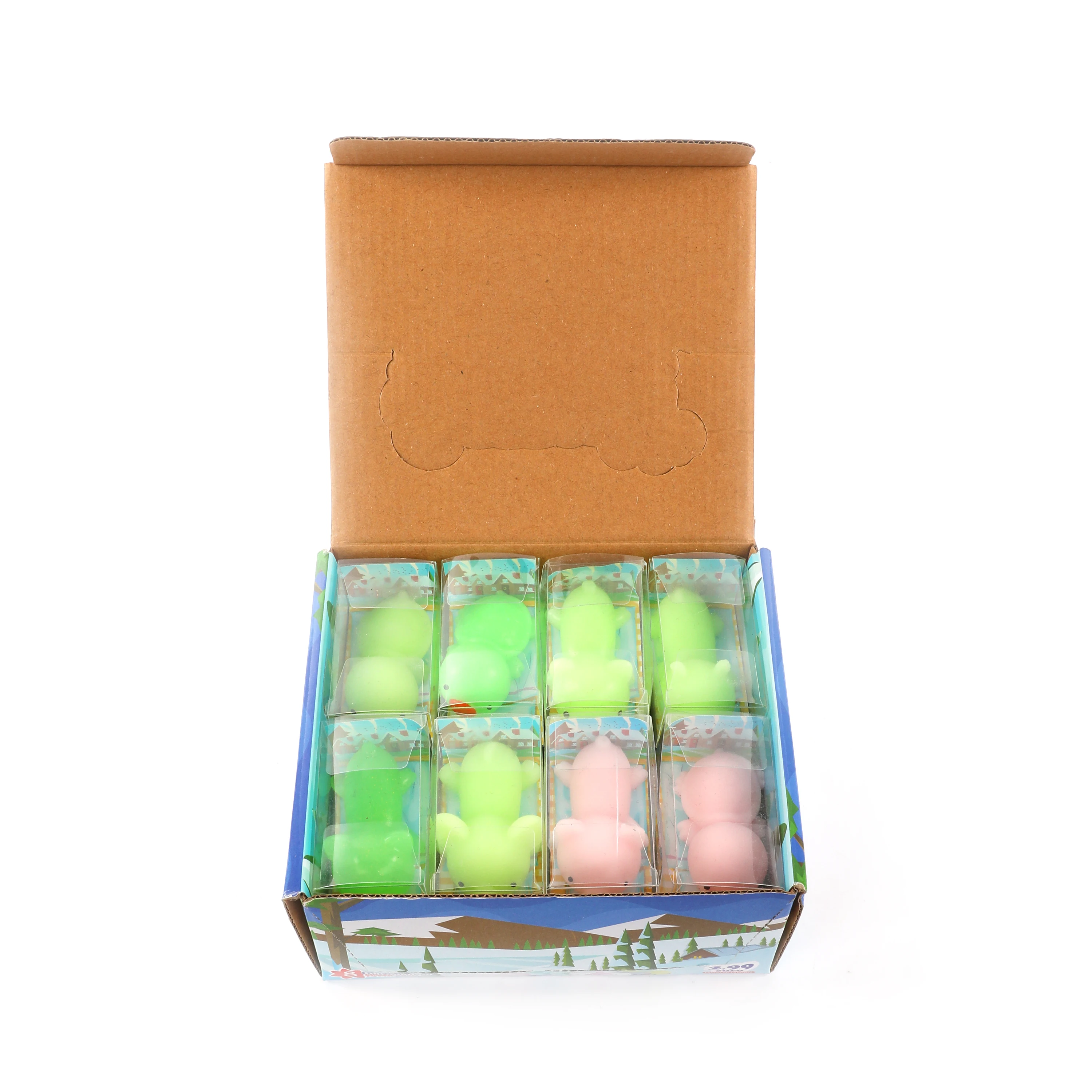 
Best-selling squeeze TPR soft cartoon toy silicone animal Squishies luminous toys 