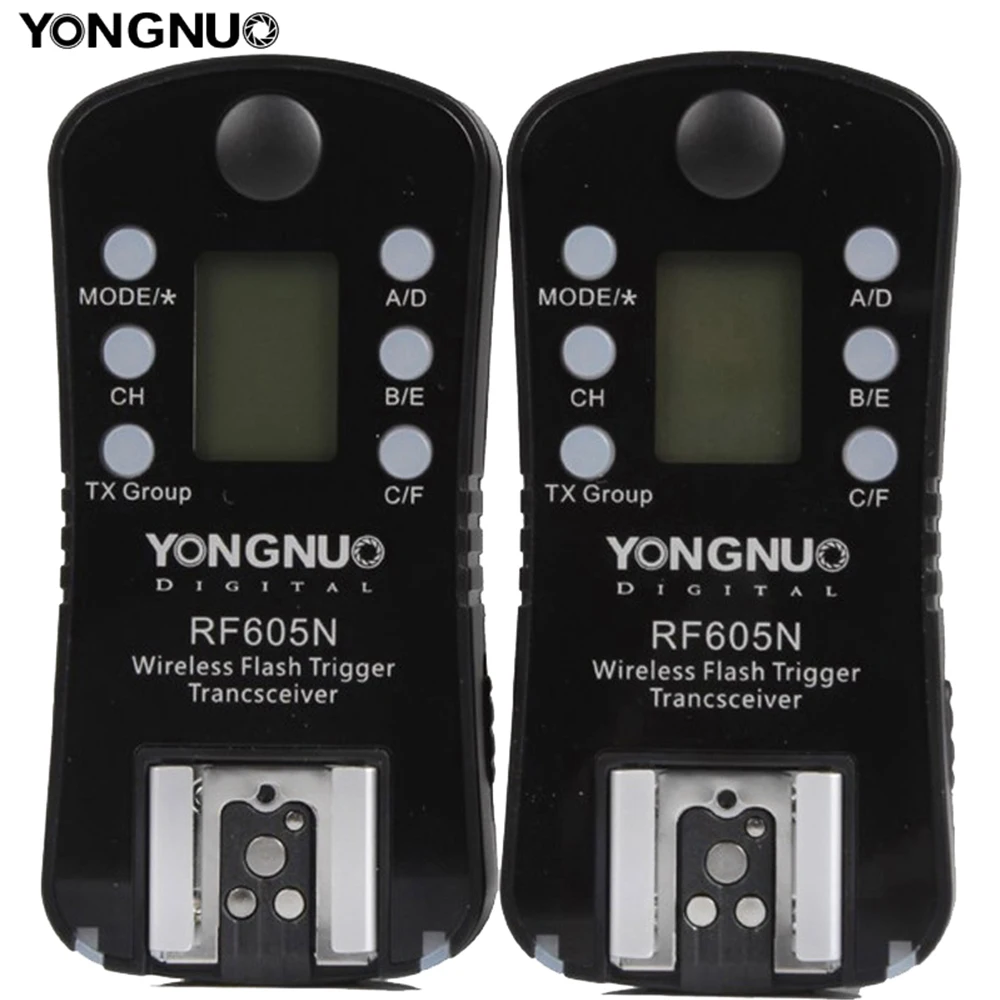 

YONGNUO RF605C RF605N Wireless Flash Trigger for Canon Nikon upgrade version of RF-603II flash shooting
