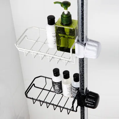 

New Wrought Iron Faucet Rack Dishwashing Cloth Sink Storage Rack Free Punch Kitchen Sink Sponge Drain Rack