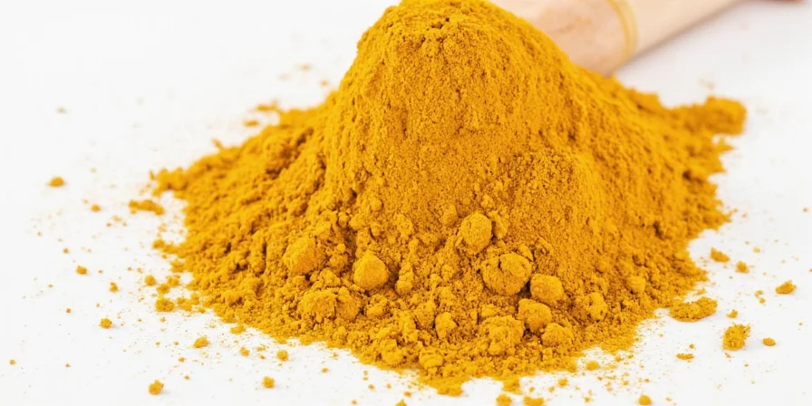 Yellow turmeric stain on countertop