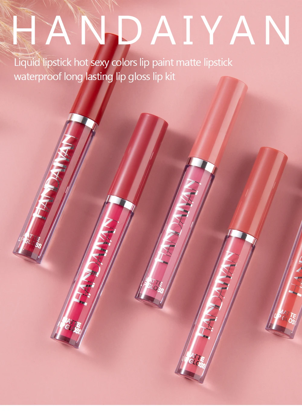 Handaiyan New Fashion Lipstick Lipgloss Set Natural Moisturizer
