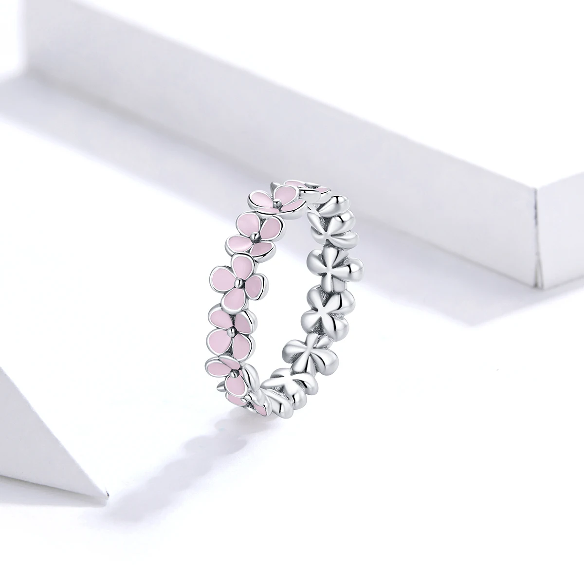 

Fashion Designs 925 Sterling Silver Pink Wreath Jewellery Ring Factory Sale