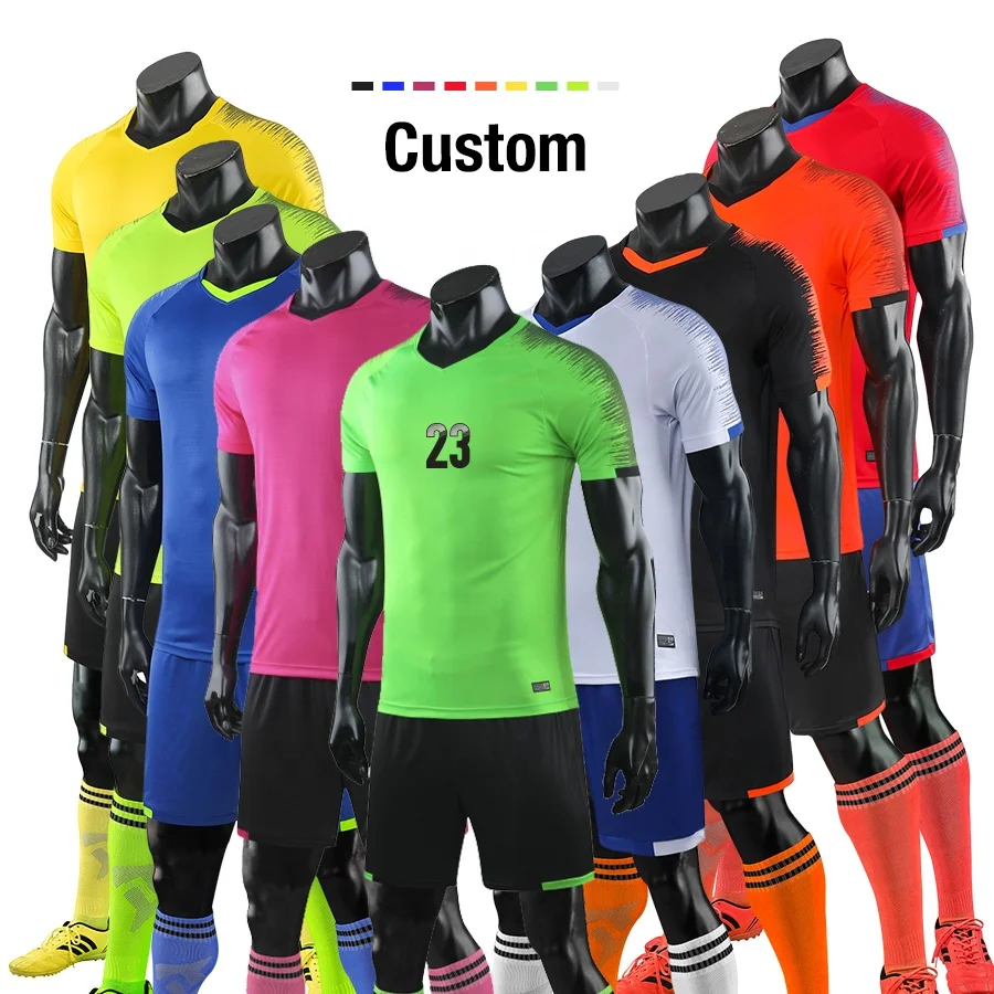 

21/22 Latest Sports Wear 100% Polyester Soccer Jersey Camisa De Futebol Retro, White,black,red,orange,blue,yellow,fruit green,rose red, green