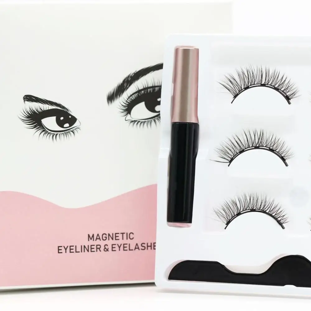 

2020-2021 hot sale wholesale faux mink eyelash magnetic eyelashes eyeliner lashes