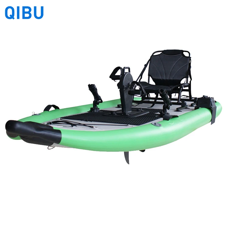 

PHT-02 Hot selling Qibu OEM Single Sit on top inflatable kayak 335cm Fishing inflatable Kayaks with seat, Multi colors for choices