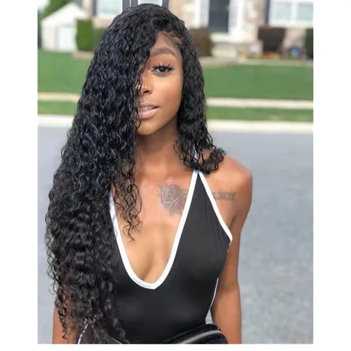 

Drop ship Brazilian Virgin Hair 150% Water Wave HD Lace Frontal Wig Peruvian Waterwave Wig Deep Curly Wave Human Hair Wig