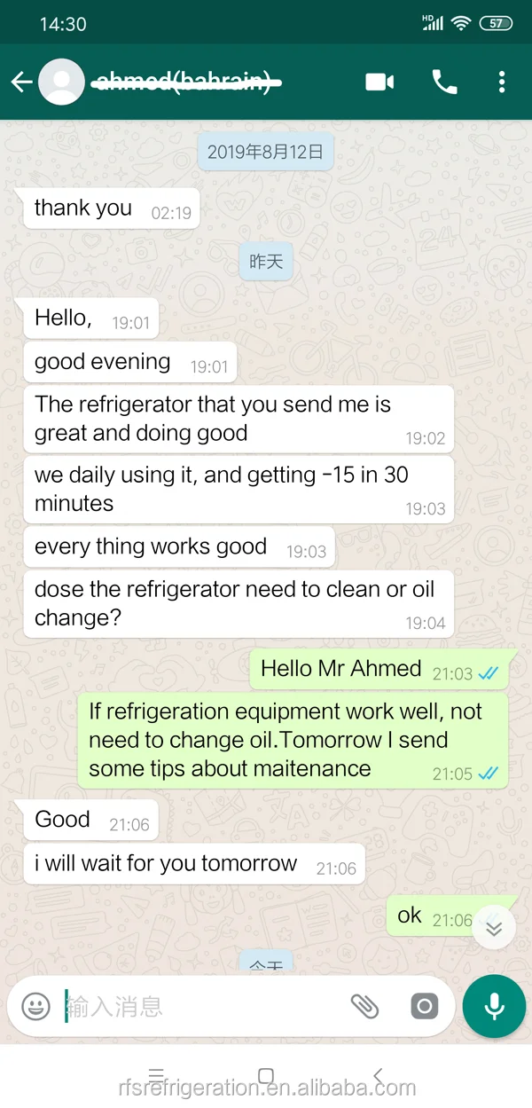 front mount  Trucks Cooling System for refrigerated body  container 