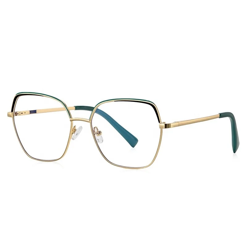 

Hot Sell Beautiful Eyeglasses Optical Blue Light Eyewear Square Blue Blocking Metal Round Eyeglasses Reading Glasses Frame