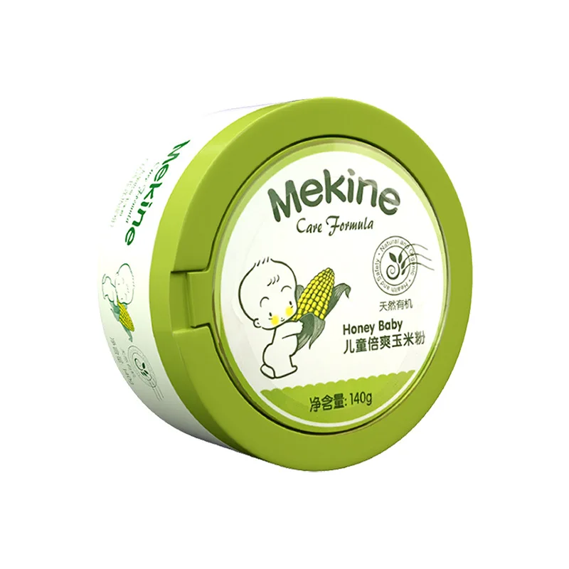 

Baby corn talcum powder newborn toner infant aloe anti prickly powder, antipruritic powder puff, As picture