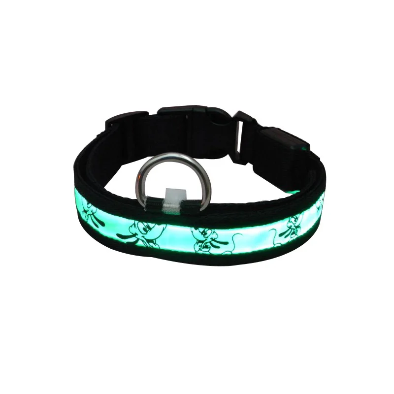 

Bright light pet supplies LED black brims Pluto light collar light dog chain for walking dogs at night, Red, yellow, green, blue, orange, pink