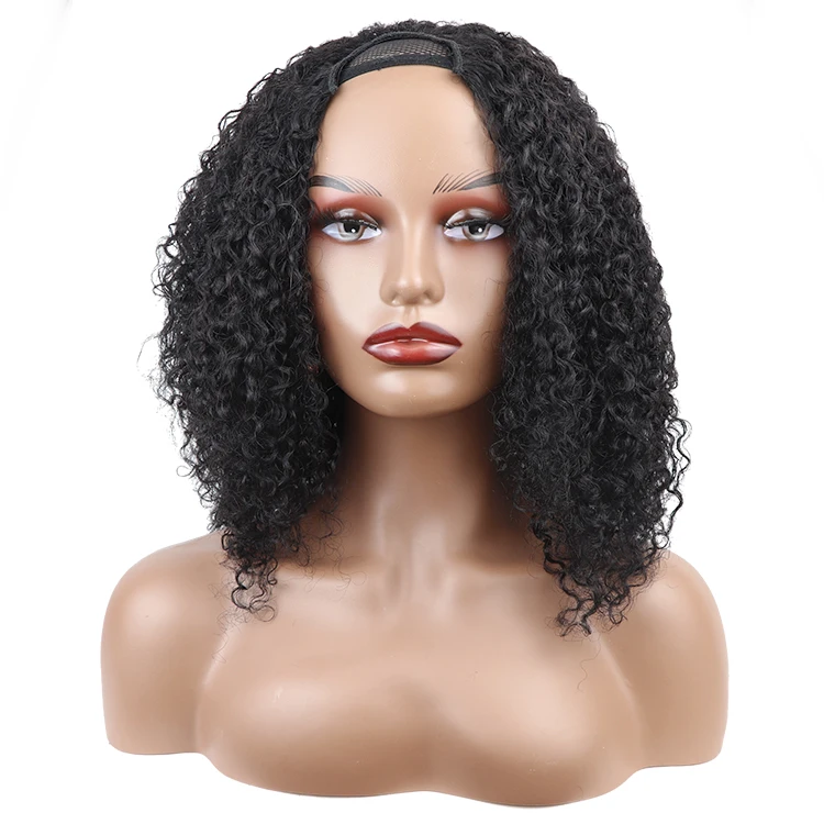 

New 15A Nature Curl Human Hair Wigs For Black Woman Indian Raw Wig Natural Black Hair Products