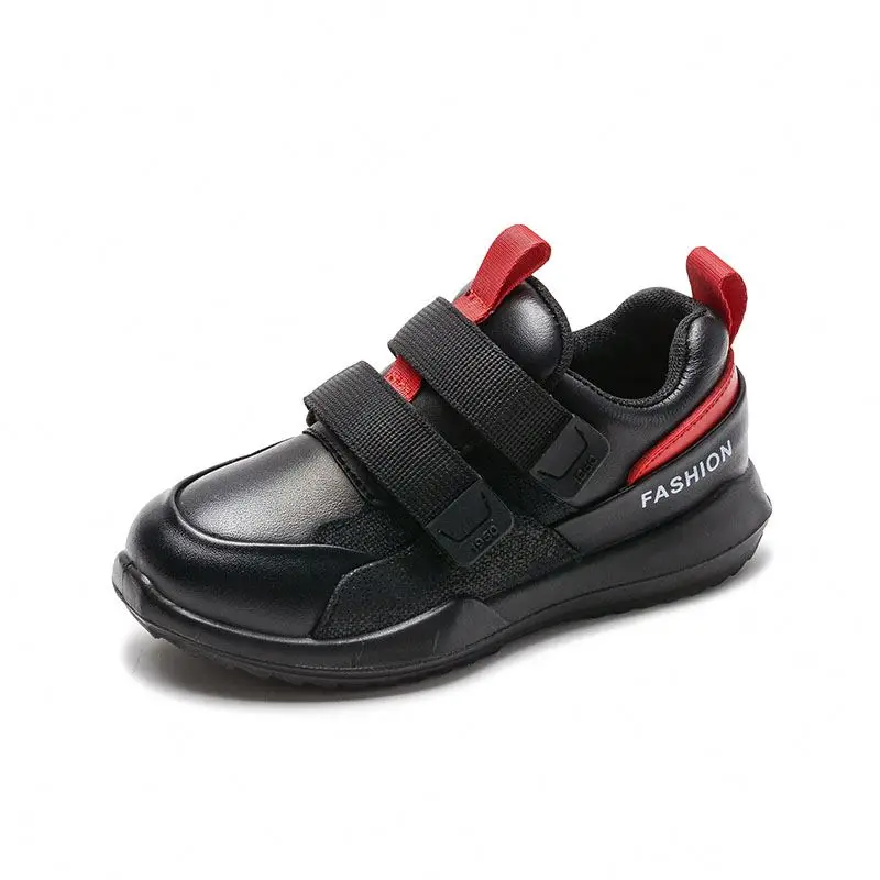 

Factory Stylish Genuine Soft Leather black school Shoes for boy Kids