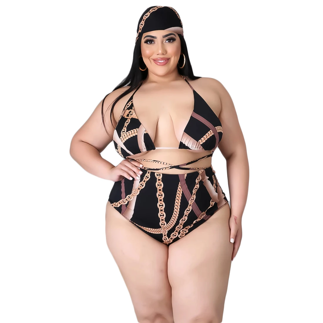 

Factory Wholesale Sexy Bikini Four Piece Suit Swimwear Female Plus Size Beach Wear Women Swimwear Set, Picture shows