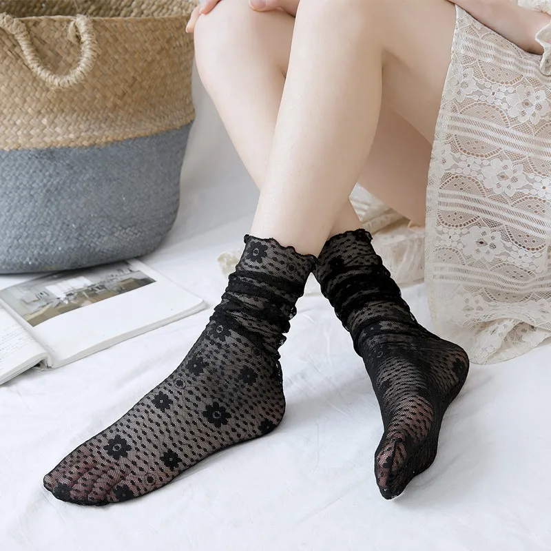 

Superior Womens Socks Net Silk Stockings Korean Fashion Laids Slouch Socks For Women, Custom color