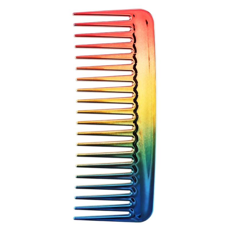 

Personalized Custom Color Extra Large Gold Glossy Color Smooth Colored Plastic Wide Tooth Hair Combs Pattern Hairdressing Comb, Many colors are available, and patterns can also be customized