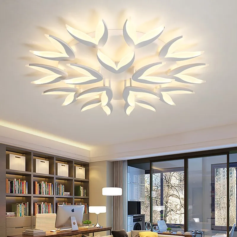 Creative shape indoor led ceiling light acrylic led ceiling mount light with remote control led lighting for living room