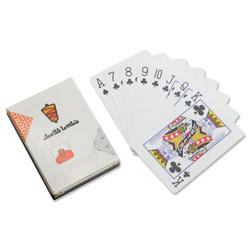 

Custom Printing Make You Own Deck Tuck Box Customized Logo Printed PVC Plastic Playing Beautiful Big Word Poker Cards, Cmyk 4c printing and oem