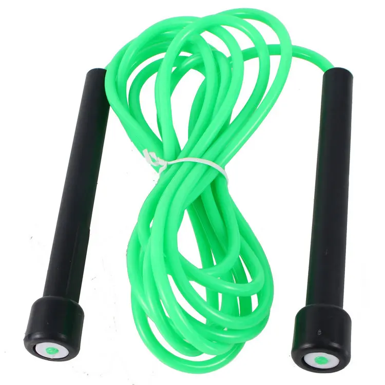 

wholesale Adjustable skipping rope wih logo house exercise pvc jump rope and gym skipping rope, Black/blue/green/pink/purplish red