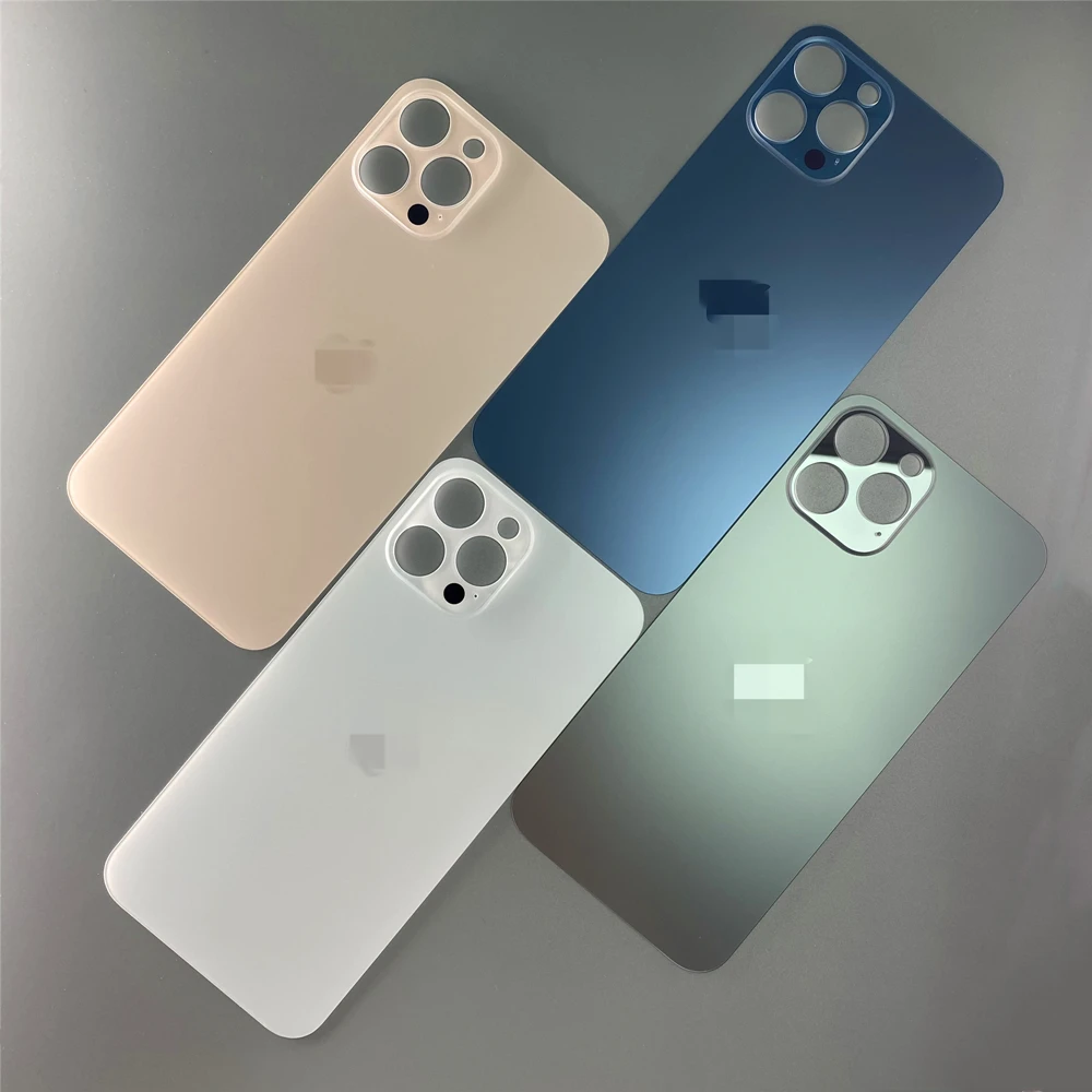

big hole back glass For iPhone x 12 12mini 12 pro max 8 8P x xr xs max 11 pro max SE2 back cover glass with sticker battery door