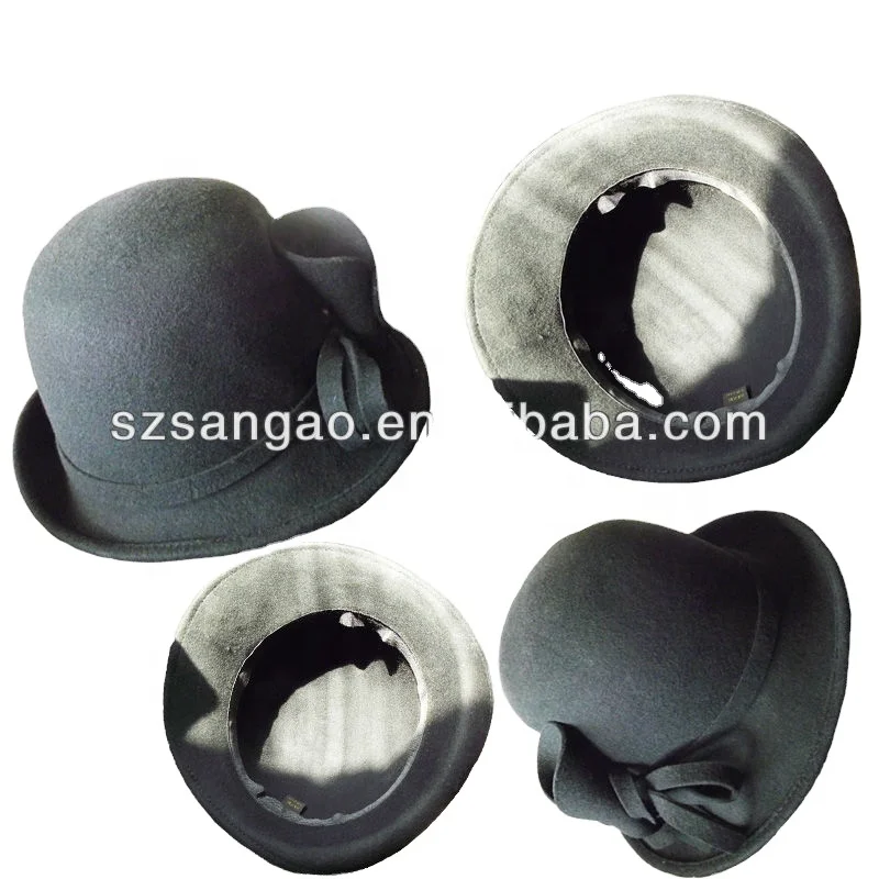 

Making new Black wool bowler hat wholesale festival