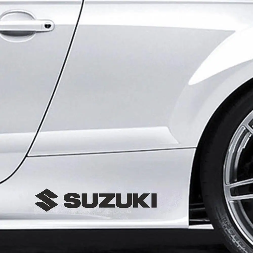

2Pcs/Pair 2x Side Skirt Sticker fits Suzuki Logo Swift vinyl Car sticker decal Graphics Premium Decals BL97, 12 colors