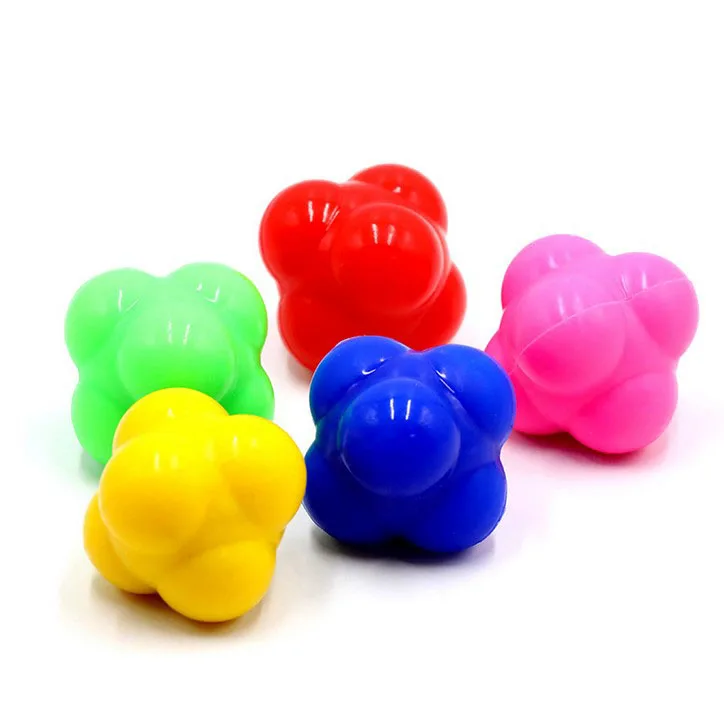 

Hot selling Custom logo Body fitness training ball hexagonal silicone reaction ball