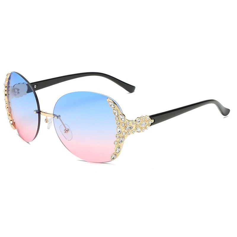 

Wholesale prices diamond frame sunglasses frameless sun glasses online sale