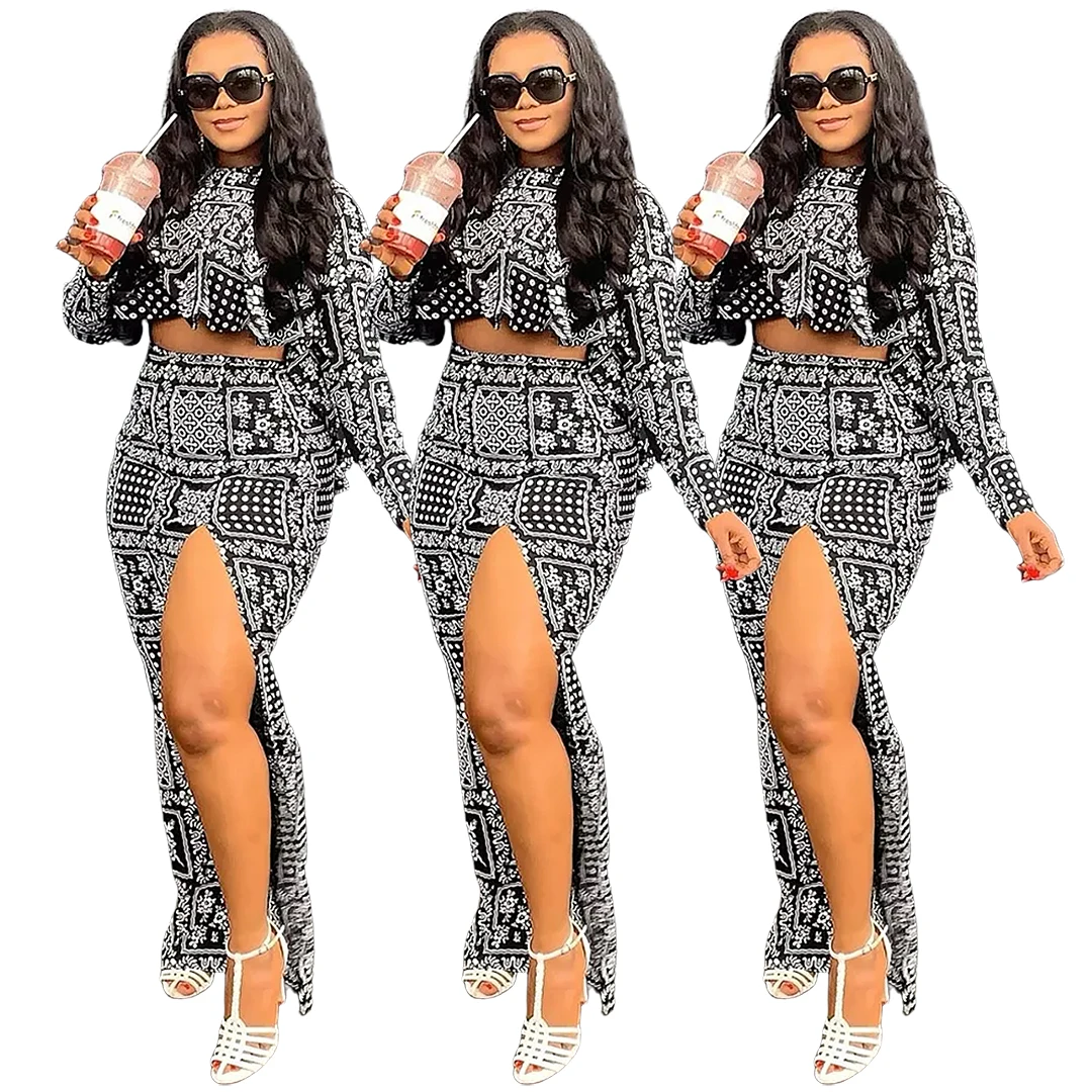 

Amazon Womens Clothing Sexy O Neck Casual Top And Long Skirt Suit Two Piece Set