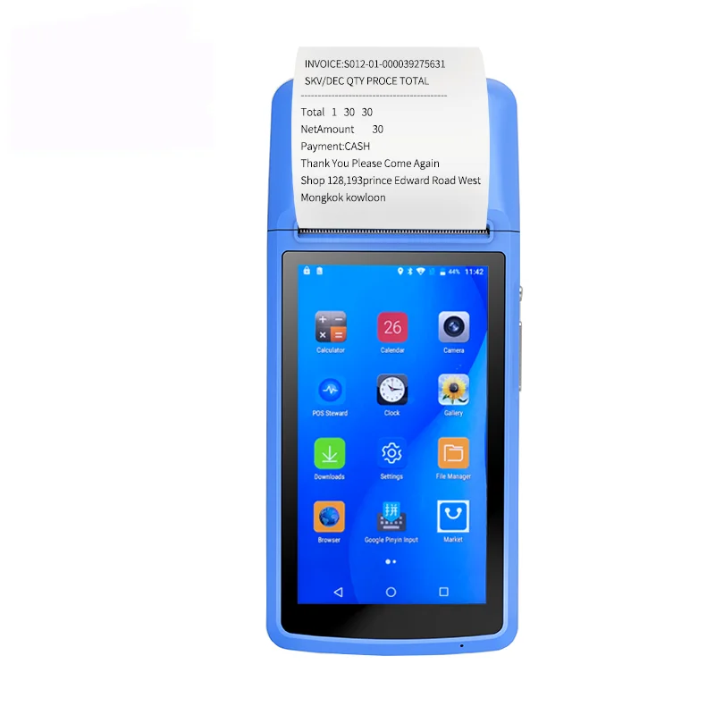 

Android 8.1 4G Smartphone Handheld PDA with Printer 1D 2D qr Barcode Scanner Inventory Mobile Data Terminal