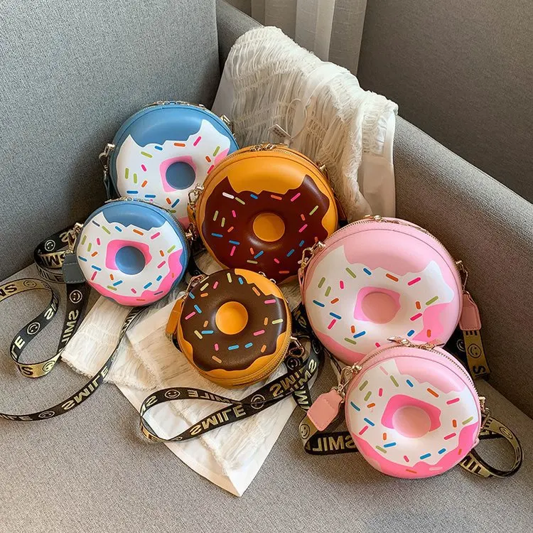 

Parent child bag 2021 new style foreign girl cake small round bag children fashion versatile leisure Messenger Shoulder Bag