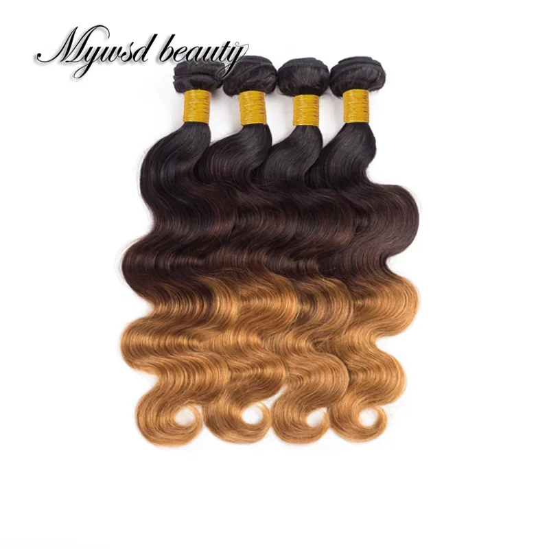 

Wholesale price 3 Tone Ombre Brazilian Hair Body Wave Bundles Extensions