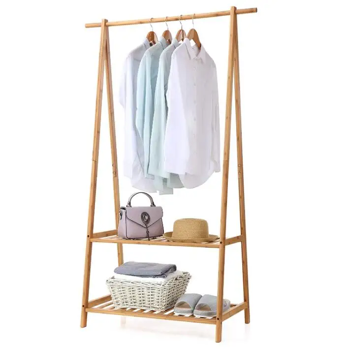 Multi Purpose Bamboo Clothing Garment Hanger Rack Stand With 2 Tier Shoe Shelves And Laundry Basket Buy Clothes Rack Hanging Clothes Rack Cloth Hanger Product On Alibaba Com