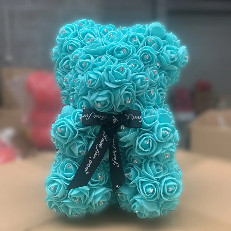 

Hot valentines day wedding gift flower rose bear  with box