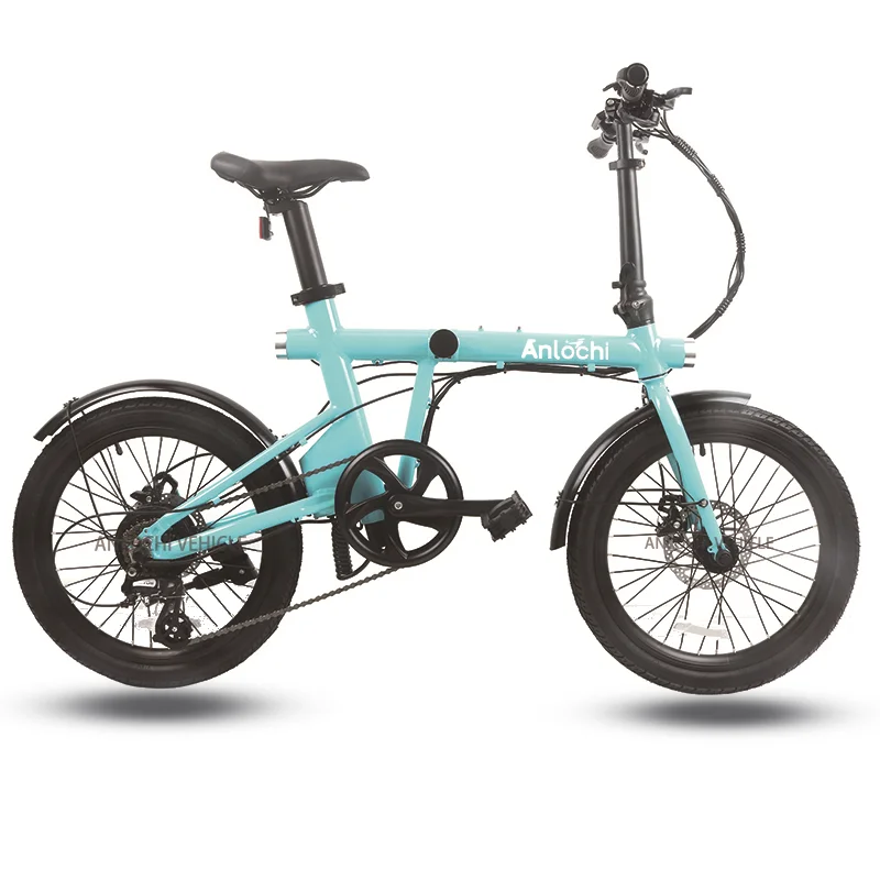

ANLOCHI light weight professional design adult mini e bike 250W 350W 7 speed folding bicycle 20 for sale