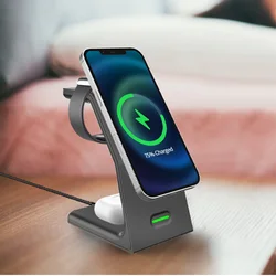 mobile phone accessories 3 in 1 magnetic wireless charger fast charging magnet for iphone 12