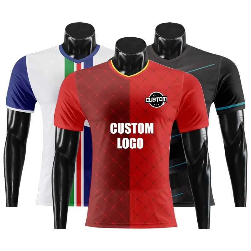 

Custom Adults Football Jerseys Sublimation Polyester Football Shirts Sports Training Quick Dry Soccer Shirts For Men's WO-X1291