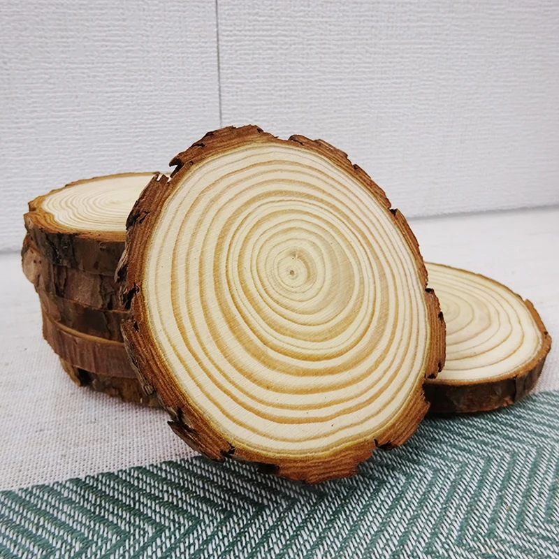 

Nature basswood wooden round coffee bar beer coaster with custom logo, Nature wood color