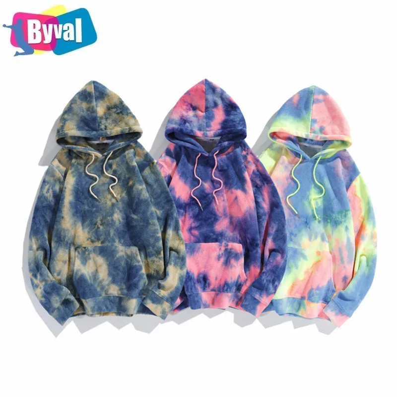 

2021 Latest High Quality Custom Logo Printed Men Women Tie-dye Cotton Fleece Hooded Sweatshirt Casual Oversized Men Hoodies, Customized color