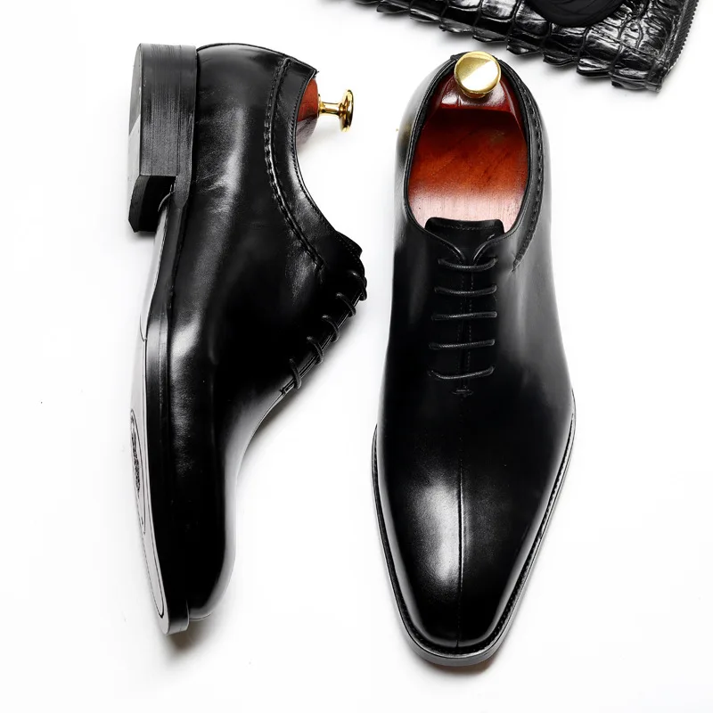 
Genuine Leather Brogue Mens Dress Gentility Business Occasions Shoes 