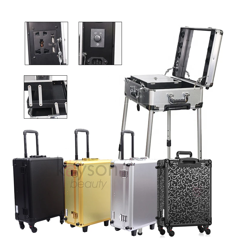 

Keyson light up make up case lighted makeup studio with legs makeup vanity case with lights, Rose gold,gold,black,pink,etc