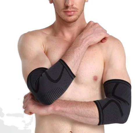 

Elastic Gym Sport Elbow Protective Pad Sweat Sport Basketball Arm Sleeve Elbow Brace support, Black