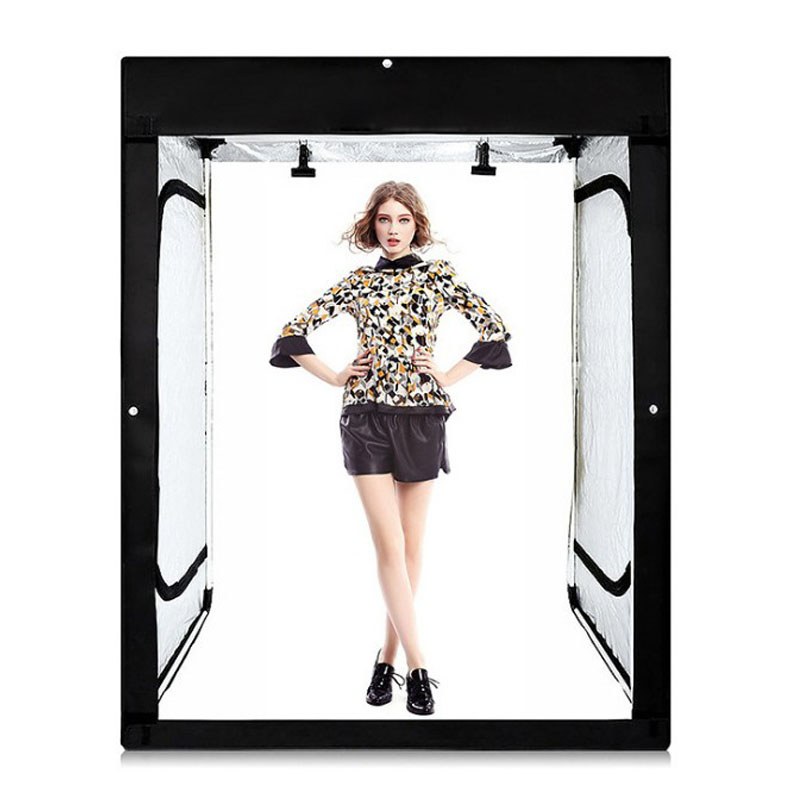 

Photo Studio Led Photography Lighting Softbox Brightness Adjustable With 8 Led Stripe, Black