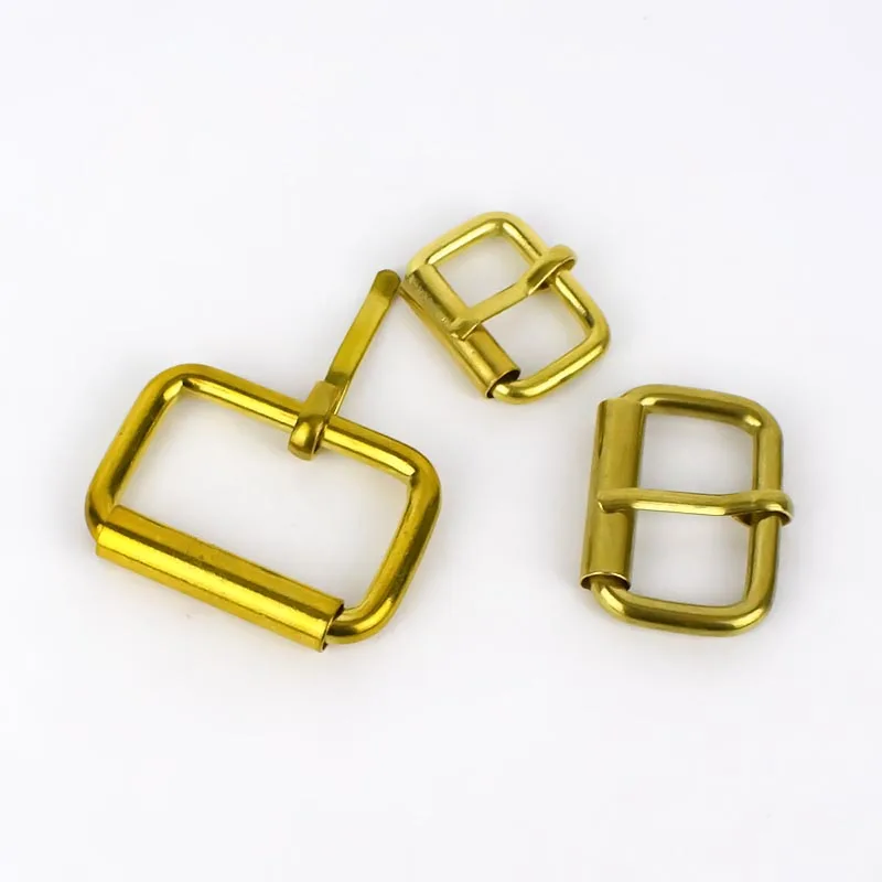 

Meetee KY214 Solid Brass Roller Belt Buckles Backpack Strap Alloy Pin Buckle For Bag DIY Leather Craft Garment Accessories