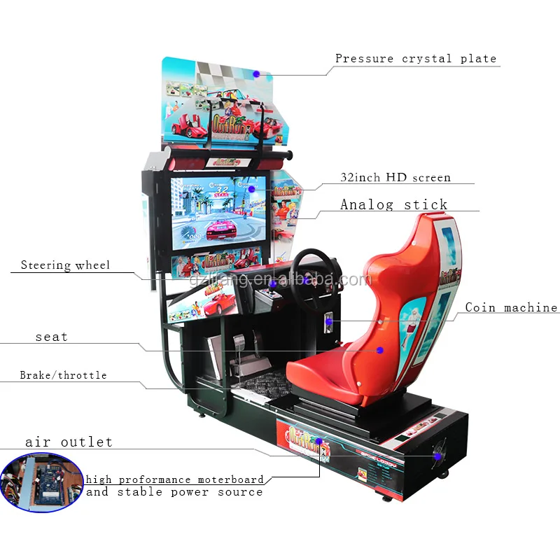 A01 Low Price India Electronic Simulator Outrun Video Coin Operated Car
