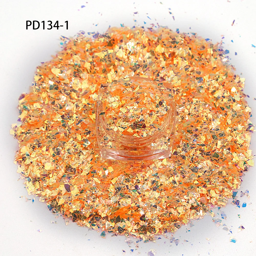 

NEW Mix Shard Rainbow Irregular Mylar Flakes Nail Glitter Nail Art Decoration Tumbler Handwork Crafts Festival Accessories PD134, As shown