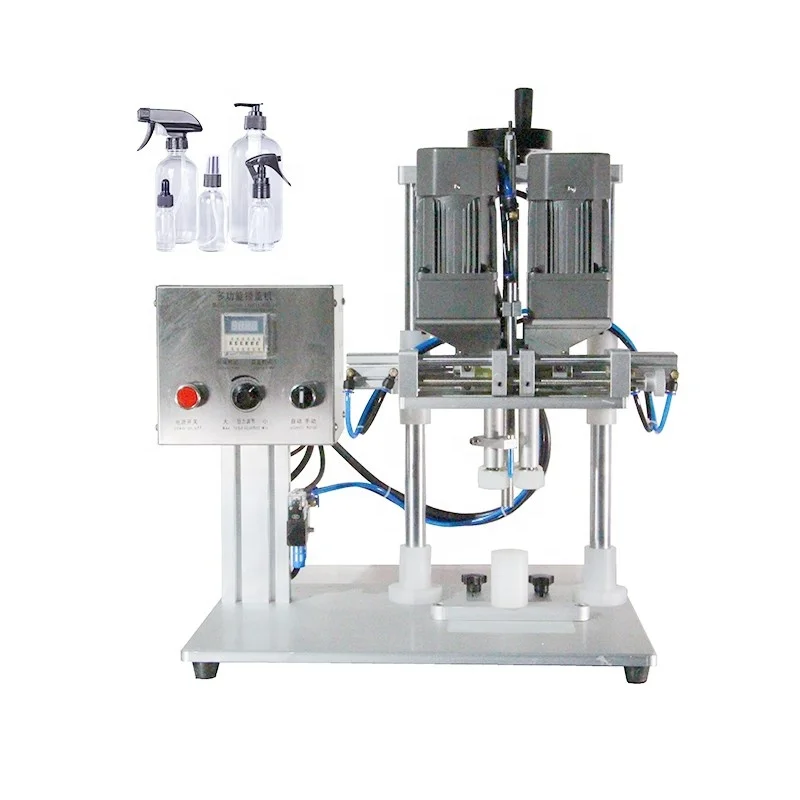 

Semi Automatic Screw Capping Machine Hand Sanitizer Sprays Glass Bottle Aluminium Round Cap Pneumatic Desktop Capping Machine