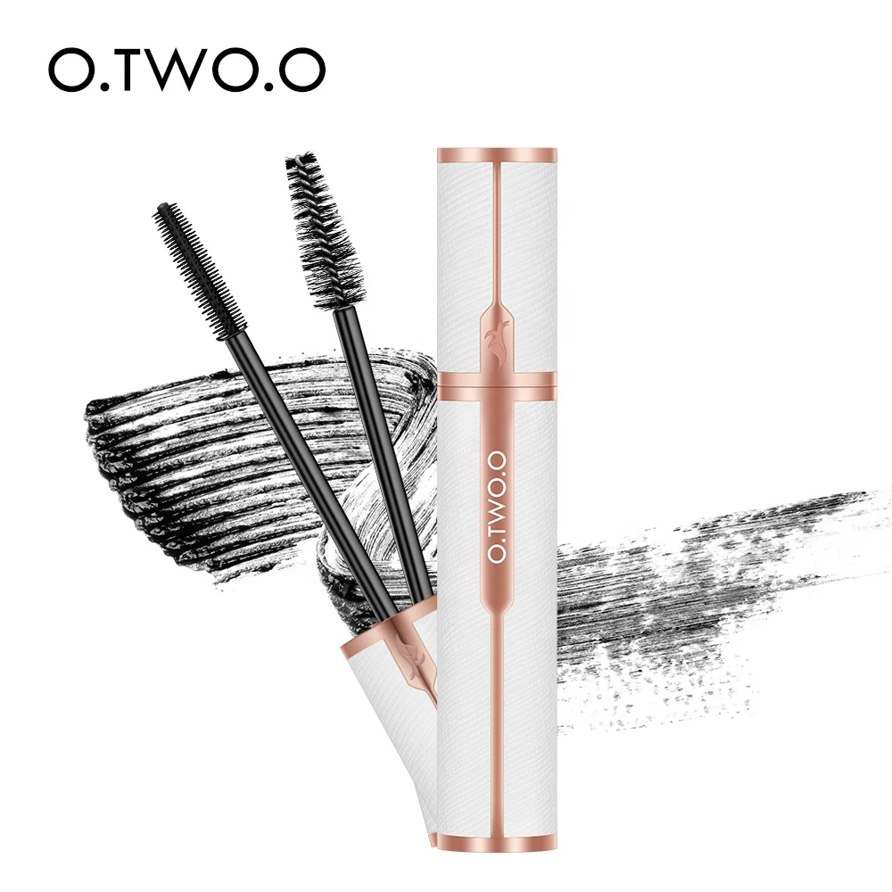 

O.TWO.O Mascara High Quality White Embossed Leather Long Lasting Curling Mascara, Black