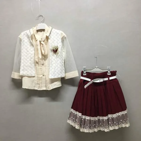 

2020 Hot Sale Cheap Price Children Clothes Girl Ware Sets Little Girls Boutique Clothing Sets, Red , navy ,pink