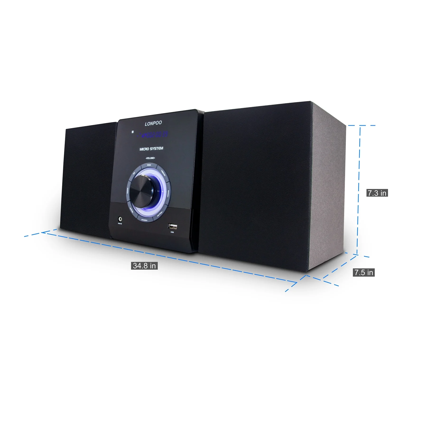

LONPOO New design dvd cd compact micro hifi home theater system