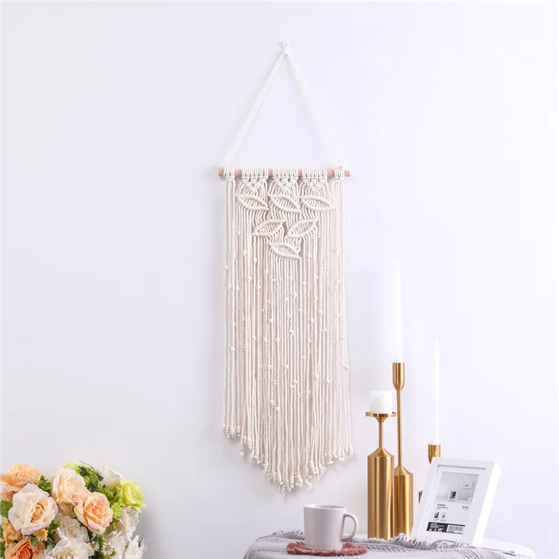 

Woven Wall Hangings Boho Bohemian Bedroom Wall Art Decor Home Geometric Dorm Room Decoration Tapestry With Tassel, Picture show or customized color
